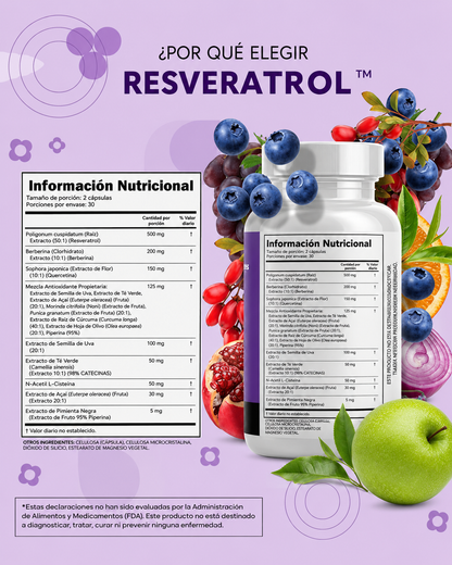 SUPLEMENTO DE RESVERATROL 2X1