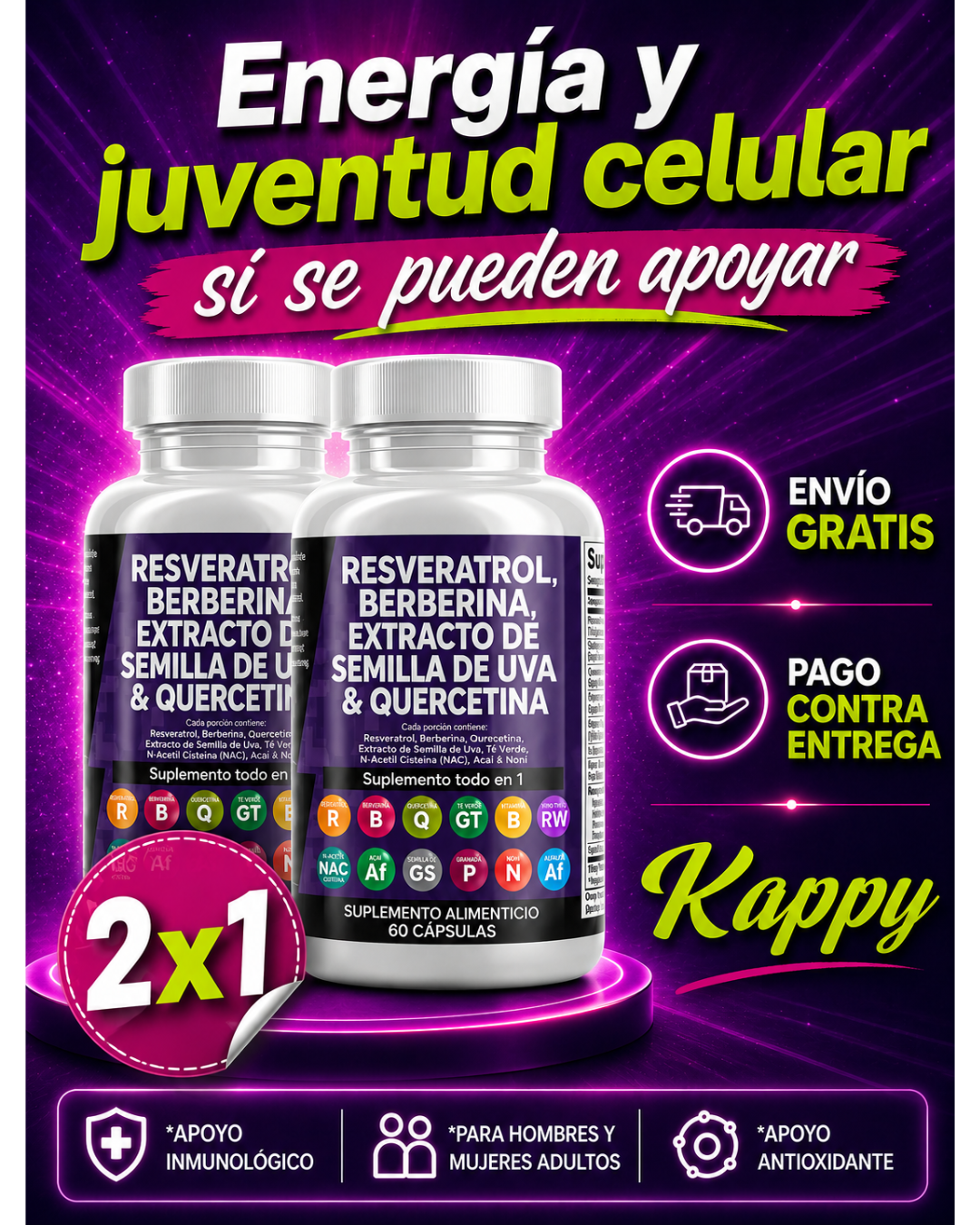 SUPLEMENTO DE RESVERATROL 2X1