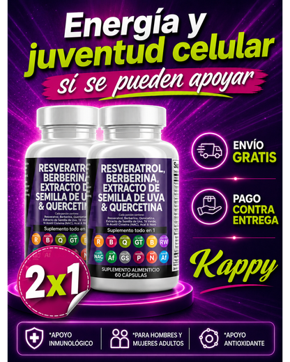 SUPLEMENTO DE RESVERATROL 2X1